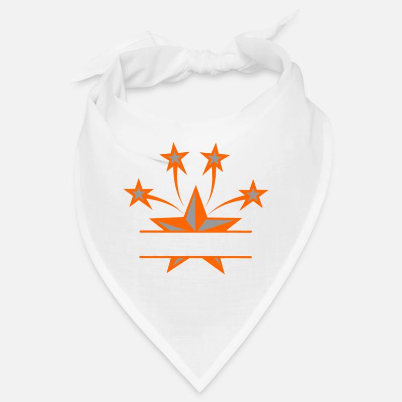 Stern orangegrau mit Balken zwischen eigenem Text Bandana