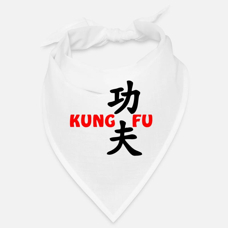 Kung fu red text Bandana