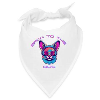 Neon Animal DJ T-Shirt Design - Bandana - Weiß - Vorne