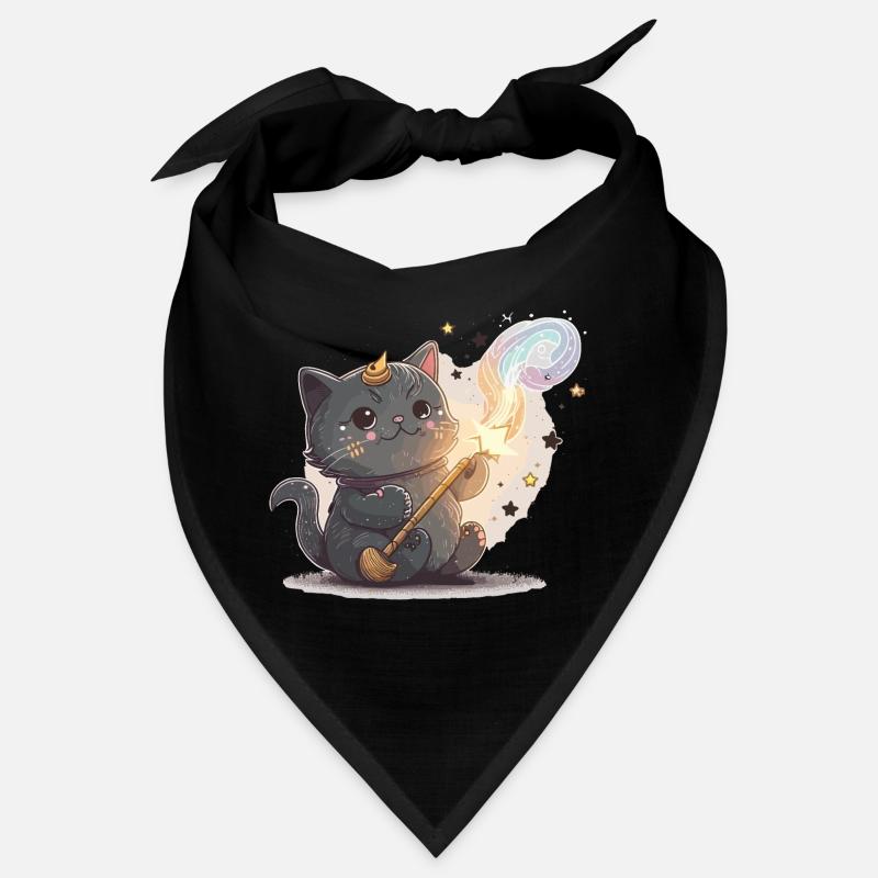 Witziger Katzen-Zauberer Bandana