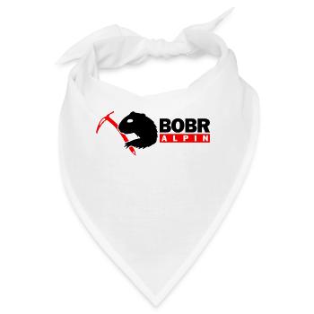 Bobr Alpin Logo Dunkel 2 - Bandana - Weiß - Vorne