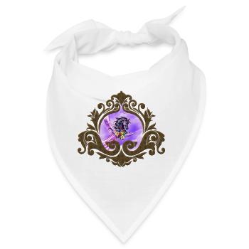 Elegantes buntes Wildpferd - Bandana - Weiß - Vorne