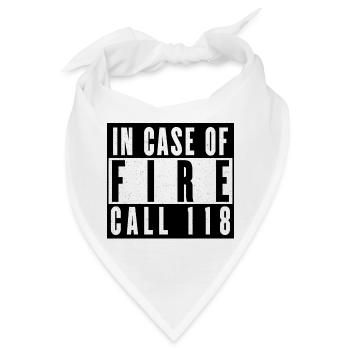 Feueralarm Notruf Design - Bandana - Weiß - Vorne
