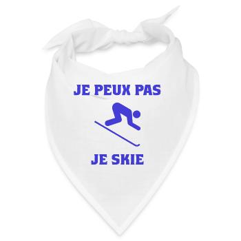 ICH KANN NICHT. SKI. SKI. SCHLÄGER. SCHNEE. SNOWBOARDEN - Bandana - Weiß - Vorne