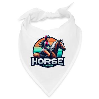 Lebendige Reiter-Illustration - Bandana - Weiß - Vorne