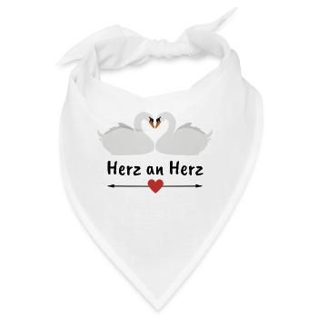 Herz an Herz - Bandana - Weiß - Vorne