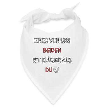Einer von uns ist klüger als du - Bandana - Weiß - Vorne