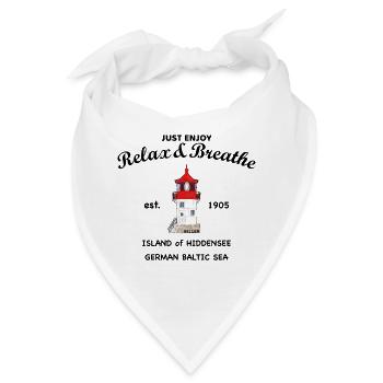 Insel Hiddensee, Leuchtturm Gellen Deutsche Ostsee - Bandana - Weiß - Vorne