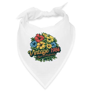 Vintage 1984 - Aged to perfection - Bandana - Weiß - Vorne