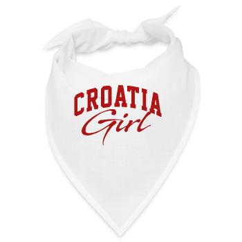 Croatia Girl Hrvatska Girl kroatien Girl - Bandana - Weiß - Vorne