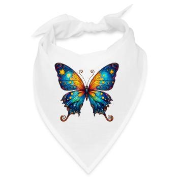 Van Gogh Schmetterling - Bandana - Weiß - Vorne