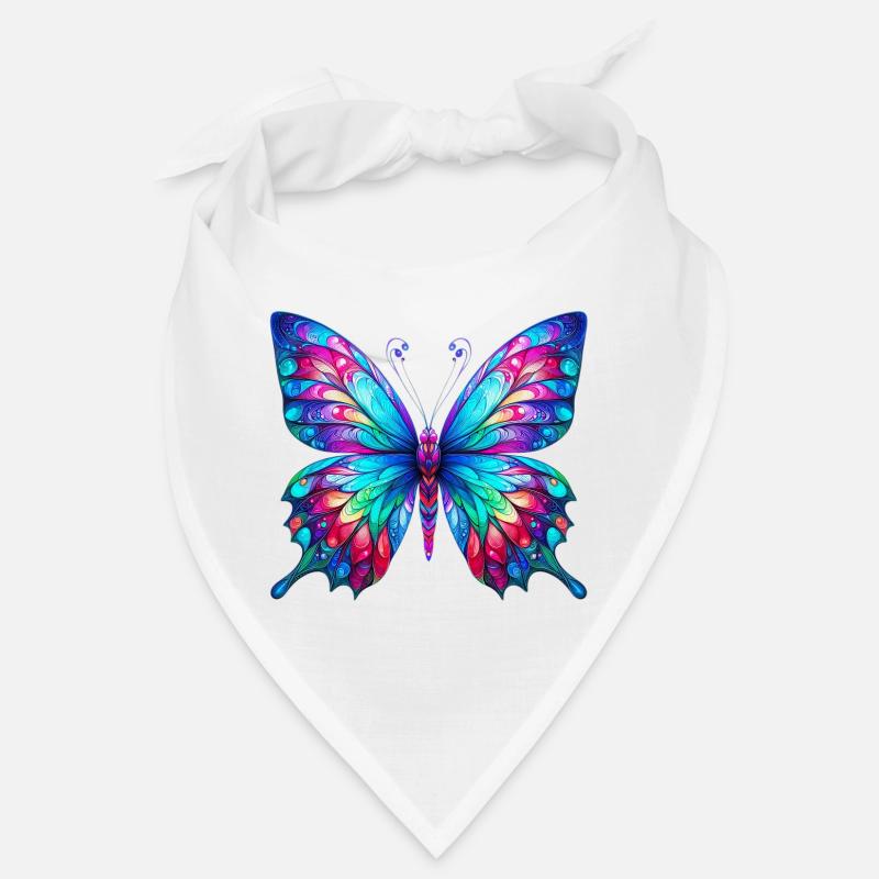 Schmetterling - Bandana - Weiß