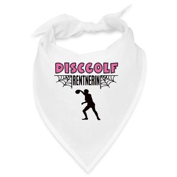 Discball Rentnerin Discballerin Rente Ruhestand - Bandana - Weiß - Vorne