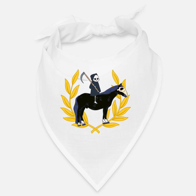 cavalier mort faucheuse cheval laurier couronne halloween Bandana