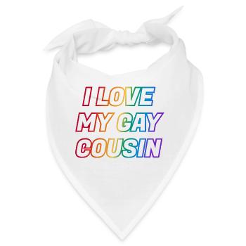 Ich liebe meinen schwulen Cousin - Bandana - Weiß - Vorne