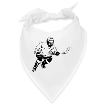 Eishockey Artwork - Bandana - Weiß - Vorne