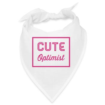 Cute optimist - Geschenkidee - Bandana - Weiß - Vorne