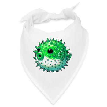 Kugelfisch - Bandana - Weiß - Vorne