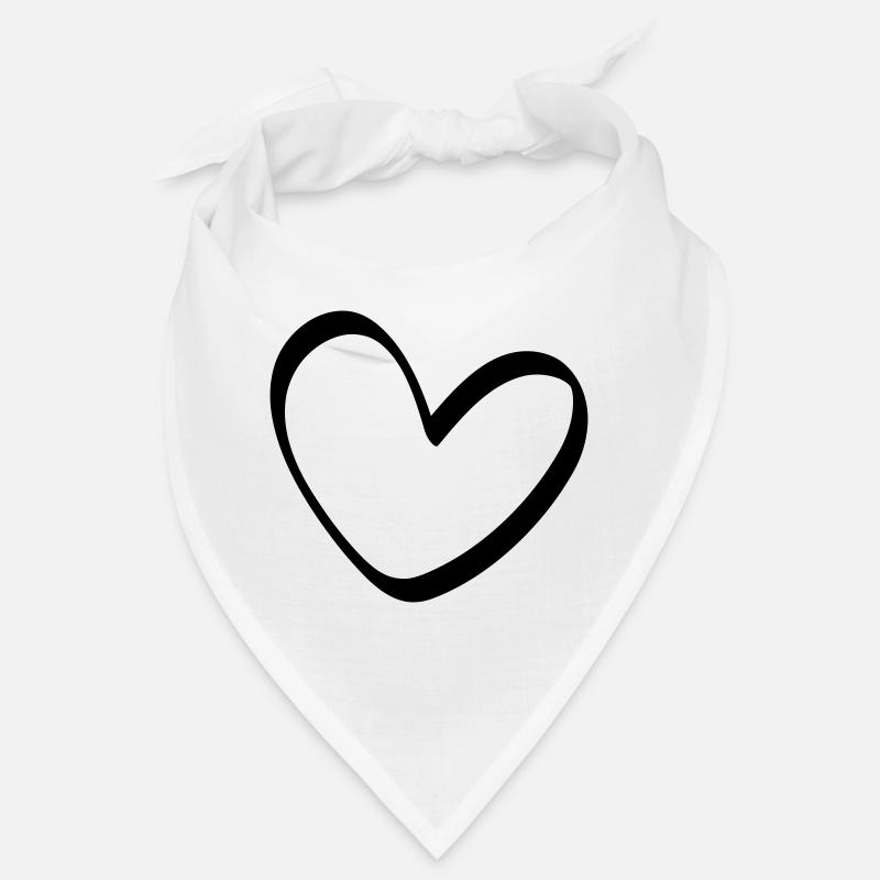 Das ungleiche Herz Outline Bandana
