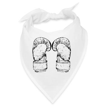 Kickboxen Handschuhe Skizze - Bandana - Weiß - Vorne