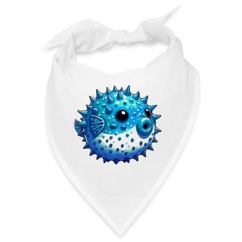 Kugelfisch - Bandana - Weiß - Vorne