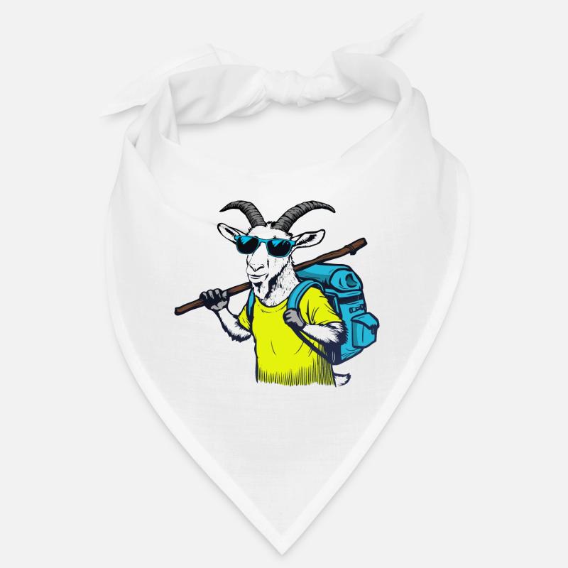 Chèvre de montagne avec sac à dos Bandana