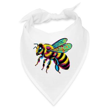 Biene - Bandana - Weiß - Vorne
