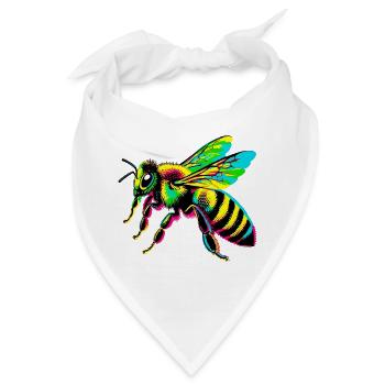 Biene - Bandana - Weiß - Vorne