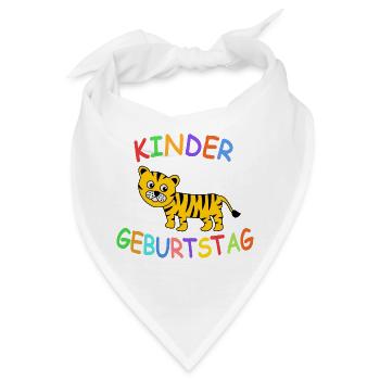 Kindergeburtstag mit Tiger - Bandana - Weiß - Vorne