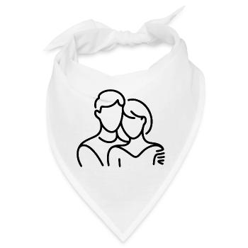 Abstrakter Naturkreislauf Druckdesign - Bandana - Weiß - Vorne