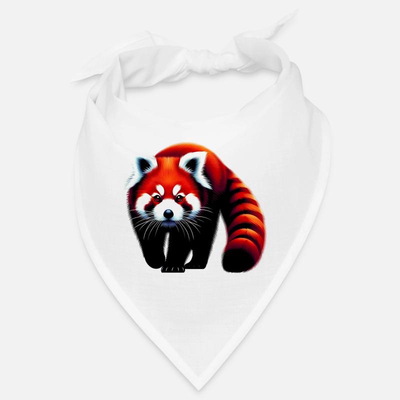 Roter Panda - Bandana - Weiß