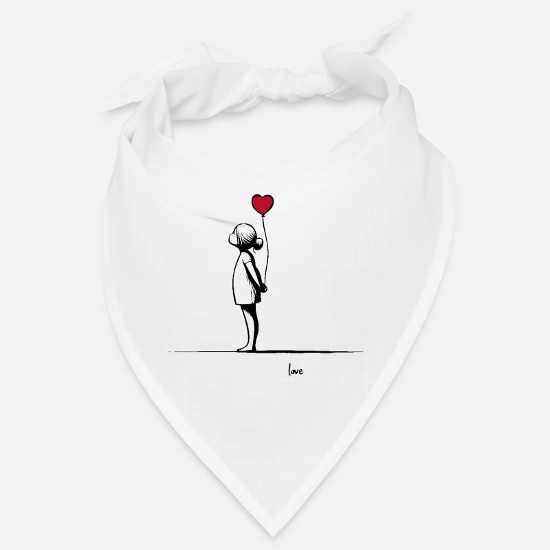 LOVE - Bandana - Weiß