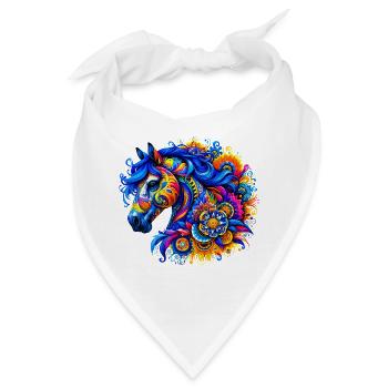 Pferd - Bandana - Weiß - Vorne