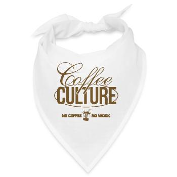 Coffee Culture – No Coffee, No Work - Bandana - Weiß - Vorne