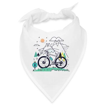 Fahrradfahrer - Bandana - Weiß - Vorne