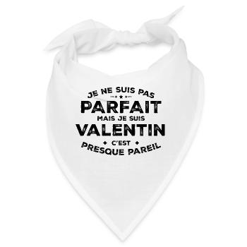 Valentin Ein Name, eine Haltung Humor Valentine - Bandana - Weiß - Vorne