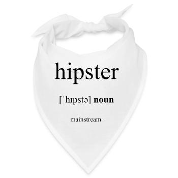 Hipster Definition Dictionary - Bandana - Weiß - Vorne