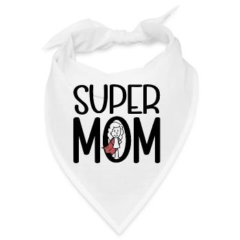 Abstrakter Tier-Design mit Rosa Akzenten Supermom - Bandana - Weiß - Vorne