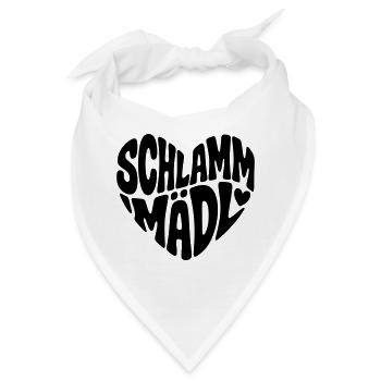Schlamm Mädl  - Bandana - Weiß - Vorne