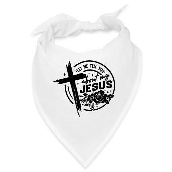 Lass mich dir von meinem Jesus-Kreuz erzählen - Bandana - Weiß - Vorne