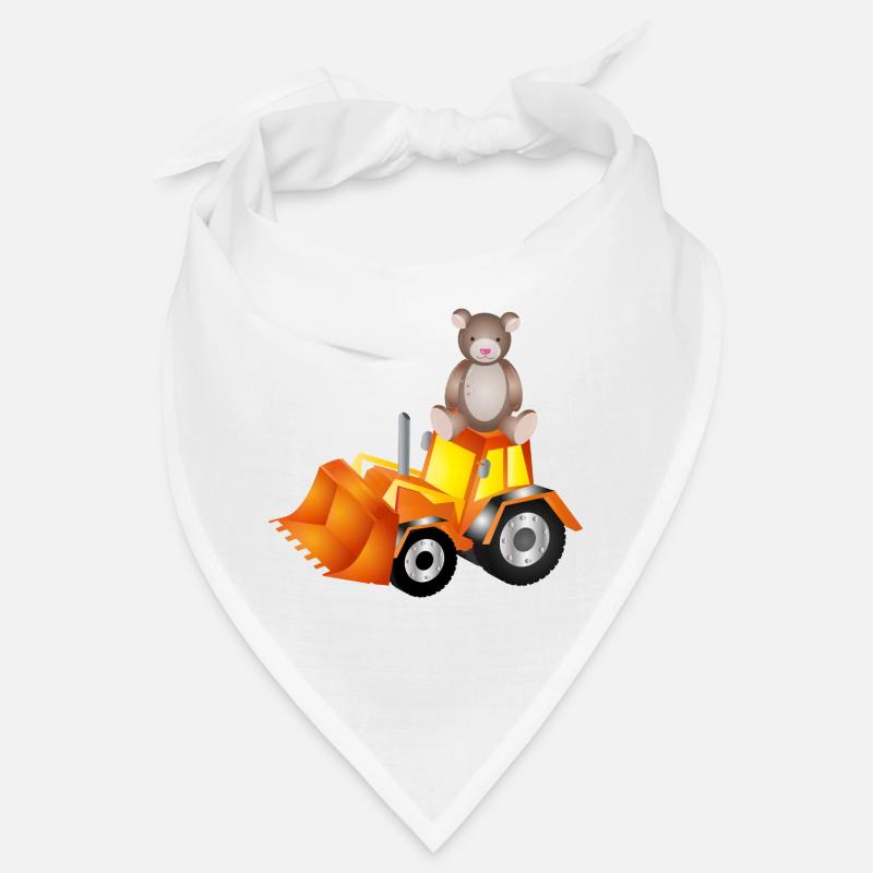 Teddy bear on excavator – sweet and strong at the same time Bandana