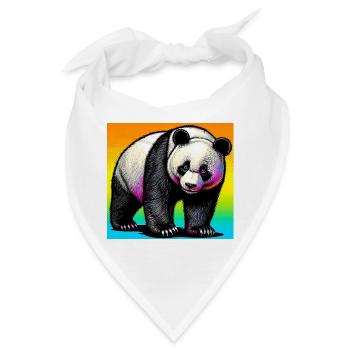 Panda - Bandana - Weiß - Vorne