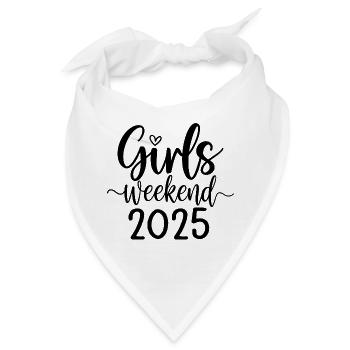 Girls Weekend 2025 Schriftzug - Bandana - Weiß - Vorne