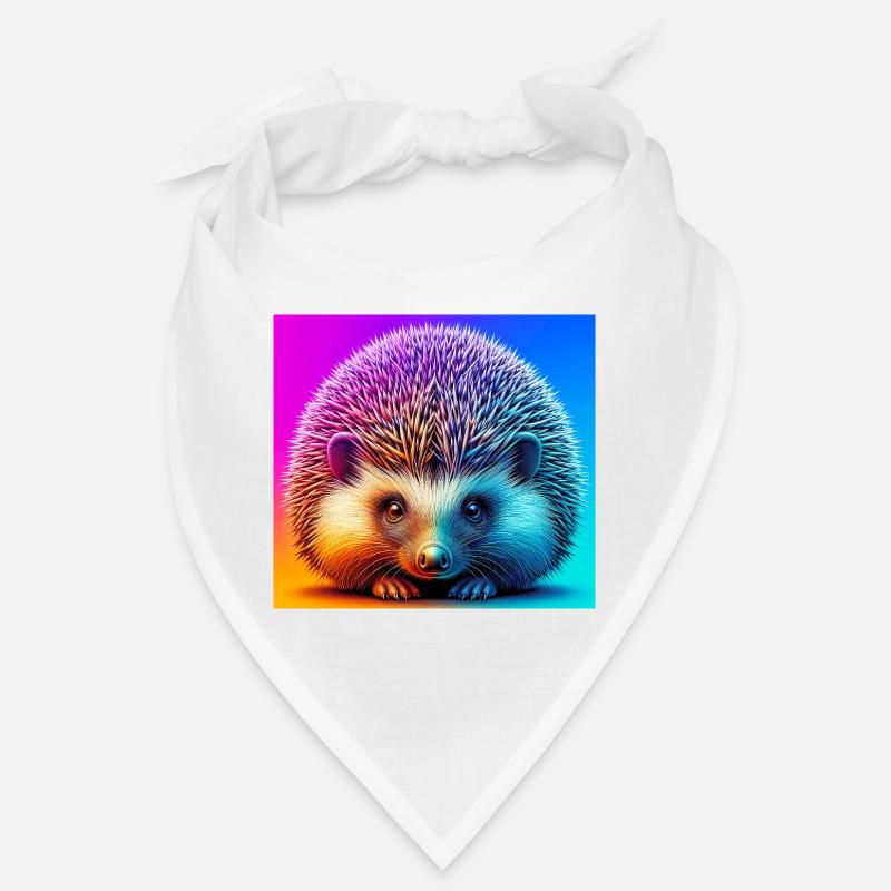 hérisson - Bandana - blanc