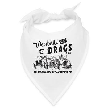 Woodville Drag Race Design - Bandana - Weiß - Vorne