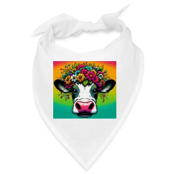 Kuh - Bandana - Weiß - Vorne