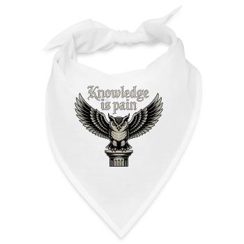 Wissen ist Schmerzeule - Bandana - Weiß - Vorne