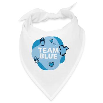 Team Blue Baby Shower Design - Bandana - Weiß - Vorne