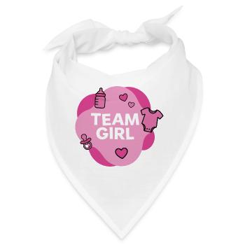 Team Girl Baby Shower Design - Bandana - Weiß - Vorne