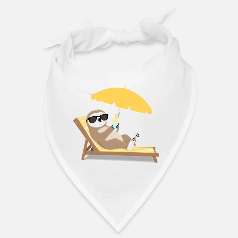 Faultier mit Sonnenbrille und Cocktail Bandana
